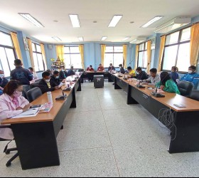 ประชุมวางแผนดำเนินการร่วมงานประเพณี สนมเมืองดอกจาน ประสานใจไหว้ปู่ตา