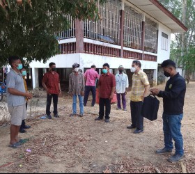 สำรวจแหล่งน้ำบ้านโนนเซียง บ้านหนองหว้า หมู่ที่ 4 เพื่อวางแผนแก้ไขปัญหาภัยแล้ง