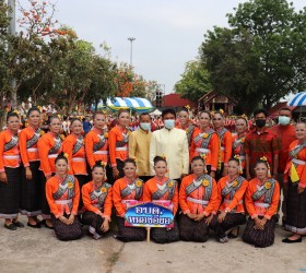 กิจกรรมขบวนรำบวงสรวงศาลปู่ตา และเจ้าเมืองสนม งานเทศกาลสนมเมืองดอกจาน ประสานใจไหว้ปู่ตา